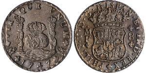 8 Real 新西班牙總督轄區 (1535 - 1821) 銀 Philip V of Spain(1683-1746)