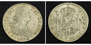 8 Real 新西班牙總督轄區 (1535 - 1821) 銀 卡洛斯四世 (1748-1819)