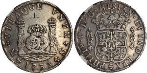 8 Real 新西班牙總督轄區 (1535 - 1821) 銀 Philip V of Spain(1683-1746)