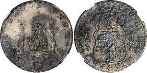 8 Real 新西班牙總督轄區 (1535 - 1821) 銀 Philip V of Spain(1683-1746)