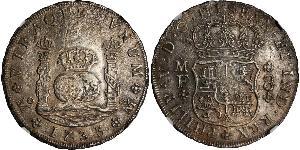 8 Real 新西班牙總督轄區 (1535 - 1821) 銀 Philip V of Spain(1683-1746)