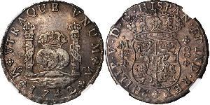 8 Real 新西班牙總督轄區 (1535 - 1821) 銀 Philip V of Spain(1683-1746)