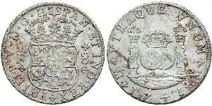 8 Real 新西班牙總督轄區 (1535 - 1821) 銀 Philip V of Spain(1683-1746)