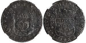 8 Real 新西班牙總督轄區 (1535 - 1821) 銀 Philip V of Spain(1683-1746)