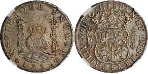 8 Real 新西班牙總督轄區 (1535 - 1821) 銀 Philip V of Spain(1683-1746)