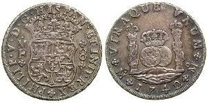 8 Real 新西班牙總督轄區 (1535 - 1821) 銀 Philip V of Spain(1683-1746)