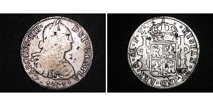 8 Real 新西班牙總督轄區 (1535 - 1821) 銀 卡洛斯四世 (1748-1819)