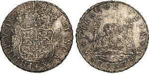 8 Real 新西班牙總督轄區 (1535 - 1821) 銀 Philip V of Spain(1683-1746)