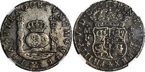 8 Real 新西班牙總督轄區 (1535 - 1821) 銀 Philip V of Spain(1683-1746)