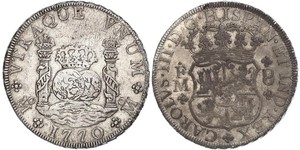 8 Real 新西班牙總督轄區 (1535 - 1821) 銀 卡洛斯三世 (西班牙) (1716 -1788)