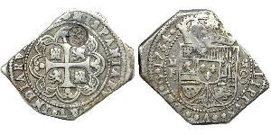 8 Real 新西班牙總督轄區 (1535 - 1821) 銀 Philip V of Spain(1683-1746)