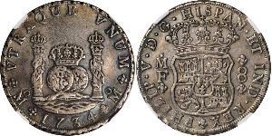 8 Real 新西班牙總督轄區 (1535 - 1821) 銀 Philip V of Spain(1683-1746)