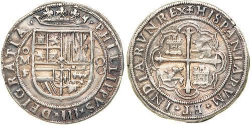 8 Real 新西班牙總督轄區 (1535 - 1821) 銀 Philip III of Spain (1578-1621)