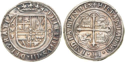 8 Real 新西班牙總督轄區 (1535 - 1821) 銀 Philip III of Spain (1578-1621)