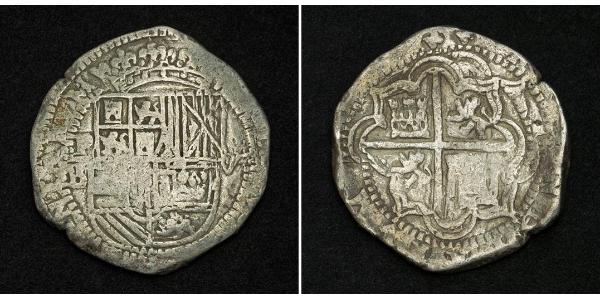 8 Real 玻利維亞 銀 Philip III of Spain (1578-1621) / Philip IV of Spain (1605 -1665)