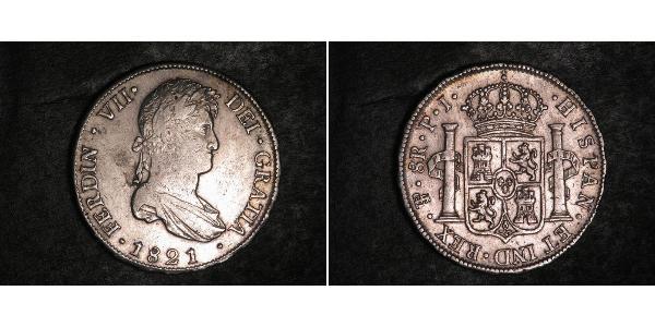 8 Real 玻利維亞 / 拉普拉塔总督辖区 (1776 - 1814) 銀 费尔南多七世 (1784 - 1833)
