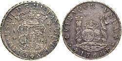 8 Real 西班牙帝國 銀 卡洛斯三世 (西班牙) (1716 -1788)