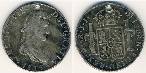 8 Rial Kingdom of Spain (1814 - 1873) Argent 