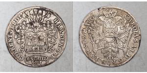 8 Shilling Hamburg Silver Charles VI, Holy Roman Emperor (1685-1740)