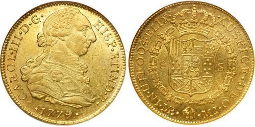 8 Ескудо Перу Золото Карл III король Іспанії (1716 -1788)