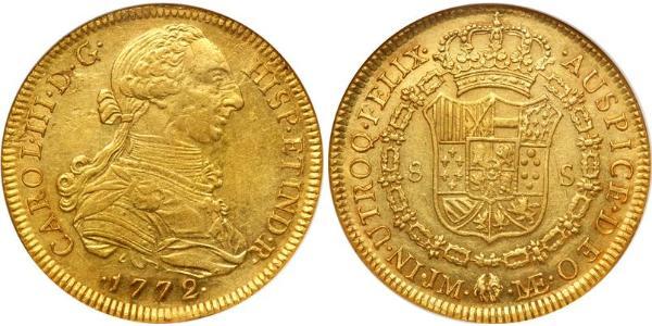 8 Ескудо Перу Золото Карл III король Іспанії (1716 -1788)