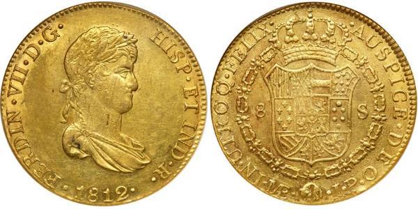 8 Ескудо Перу Золото Фердинанд VII король Іспанії (1784-1833)