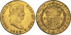 8 Ескудо Ріо-де-ла-Плата (віце-королівство) (1776 - 1814) / Болівія Золото Фердинанд VII король Іспанії (1784-1833)