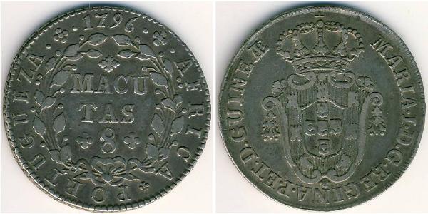 8 Макута  Portuguese Angola (1575-1975) Срібло 