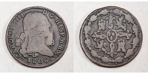 8 Мараведи Испания Медь Карл IV король Испании (1748-1819)