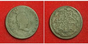 8 Мараведі Королівство Іспанія (1814 - 1873) Мідь 