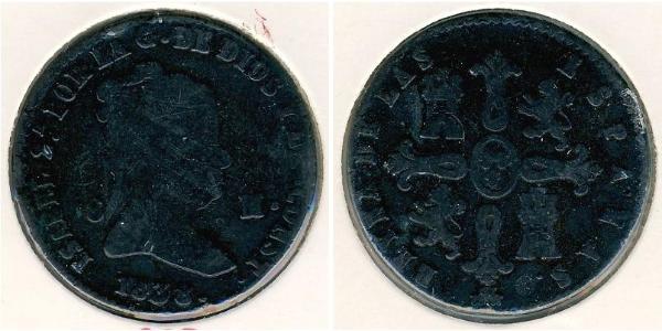 8 Мараведі Королівство Іспанія (1814 - 1873) Мідь Isabella II of Spain (1830- 1904)