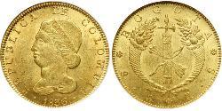 8 Песо Республіка Нова Гранада (1831–1858) Золото 