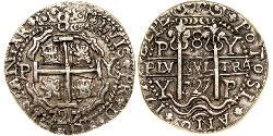 8 Реал Боливия / Вице-королевство Перу (1542 - 1824) Серебро 