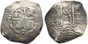 8 Реал Испанская империя (1700 - 1808) Серебро Карл II король Испании (1661-1700)