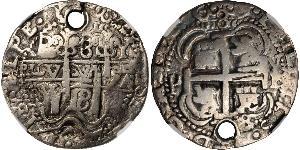 8 Реал Испанская империя (1700 - 1808) Серебро Карл II король Испании (1661-1700)