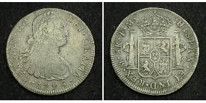 8 Реал Новая Испания (1519 - 1821) Серебро Карл IV король Испании (1748-1819)