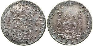 8 Реал Новая Испания (1519 - 1821) Серебро Филипп V король Испании (1683-1746)