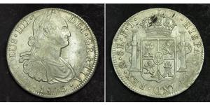 8 Реал Новая Испания (1519 - 1821) Серебро Карл IV король Испании (1748-1819)