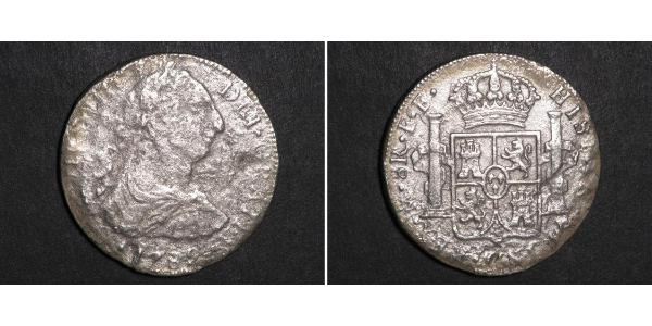 8 Реал Новая Испания (1519 - 1821) Серебро Карл III король Испании (1716 -1788)