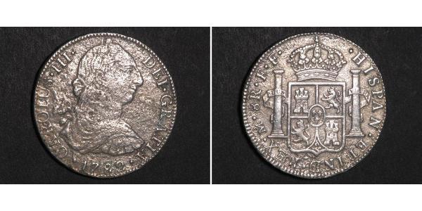 8 Реал Новая Испания (1519 - 1821) Серебро Карл III король Испании (1716 -1788)