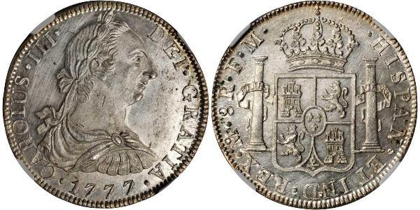 8 Реал Новая Испания (1519 - 1821) Серебро Карл III король Испании (1716 -1788)