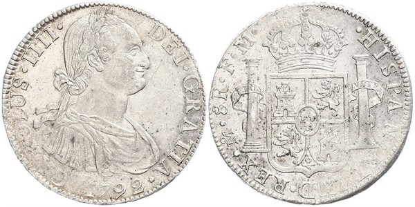 8 Реал Новая Испания (1519 - 1821) Серебро Карл IV король Испании (1748-1819)