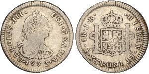 8 Реал Перу Серебро Карл III король Испании (1716 -1788)