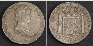 8 Реал Перу Серебро Фердинанд VII король Испании (1784-1833)