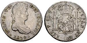 8 Реал Перу Серебро Фердинанд VII король Испании (1784-1833)