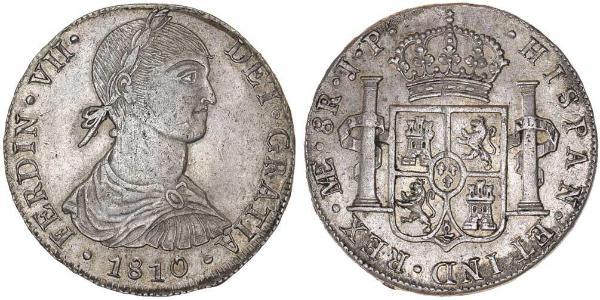 8 Реал Перу Серебро Фердинанд VII король Испании (1784-1833)