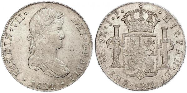 8 Реал Перу Серебро Фердинанд VII король Испании (1784-1833)