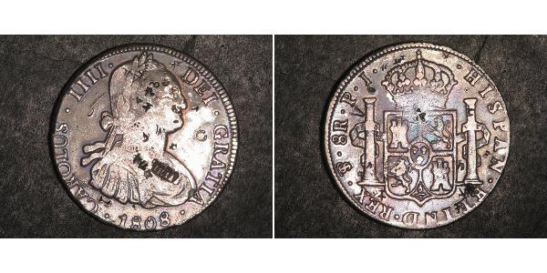 8 Реал Рио-де-ла-Плата (вице-королевство) (1776 - 1814) / Боливия Серебро Карл IV король Испании (1748-1819)