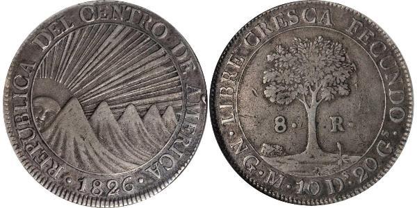 8 Реал Соединённые Провинции Центральной Америки (1823 - 1838) / Гватемала Серебро 