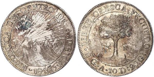 8 Реал Соединённые Провинции Центральной Америки (1823 - 1838) / Гватемала Серебро 